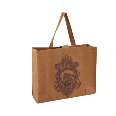 Colefa Professional Kraft Paper Handled Bags Custom Logo Printing Washable Gift Promotional Shopping Bags Durable Long-Lasting