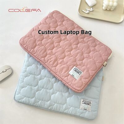 Customized Korean Cute Cloud Embroidery Pad Tablet Case 11/13/15-inch Laptop Storage Bags Polyester Made Lightweight with LOGO