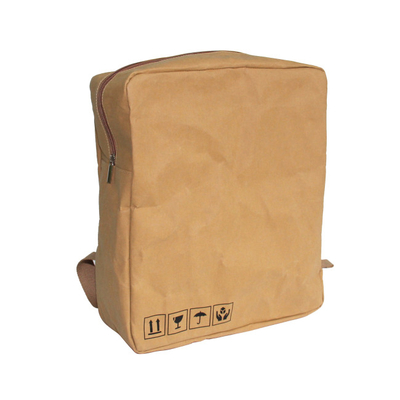 나르는 빨 수 있는 종이 책가방 단순한 설계 브라운 Kraft 종이 책가방