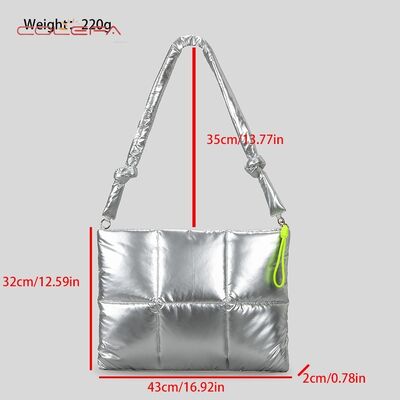 Nylon+Cotton-Filled Laptop Bags for Women 15.6-inch Laptop Case Niche Single-Shoulder Crossbody 11-inch iPad Tablet Inner Pouch