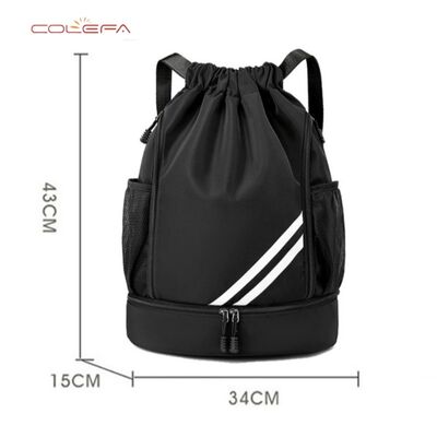 Oxford Made Large Capacity Basketball Bags Training Backpack Yoga Fitness Outdoor Sports Drawstring Closure Casual Backpacks