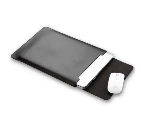 Office PU Laptop Sleeve Leather Bag Embossing Logo 15 / 16 Inch For Macbook Pro Macbook A