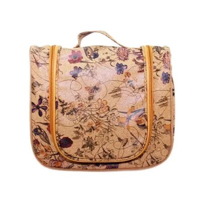 Travel Soft Vegan Leather Makeup Cosmetic Bag Flower Pattern Customized Wholesale
