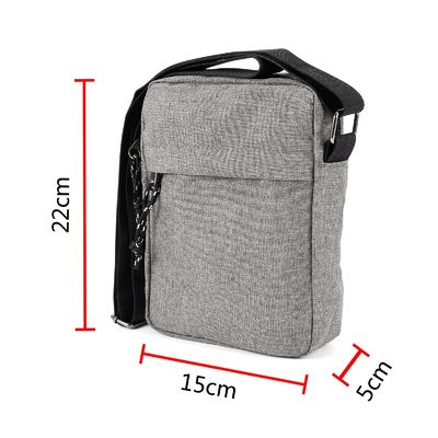 Black Grey Messenger Crossbody Bag Polyester Canvas Crossbody Shoulder Side Bags For Men