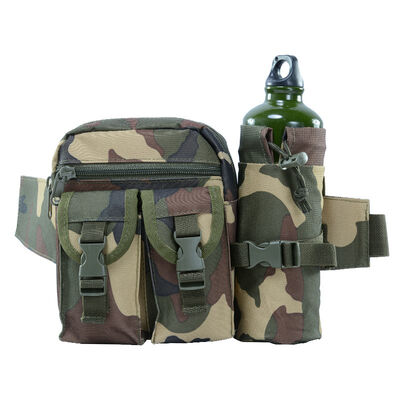 Wholesale Canvas Camo Fishing Multi-Functional Water Bottle Pouch Construction Site Work Sports Outdoor Tactical Men's Waist Bag