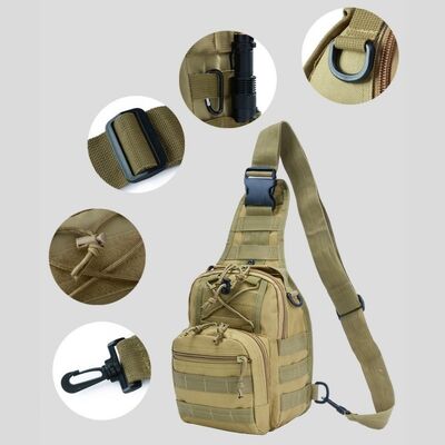 Wholesale Hotsale Camo Oxford Fabric Shoulder Chest Bags for Men Outdoor Hiking Chest Pouch with Premium Aesthetic LOGO