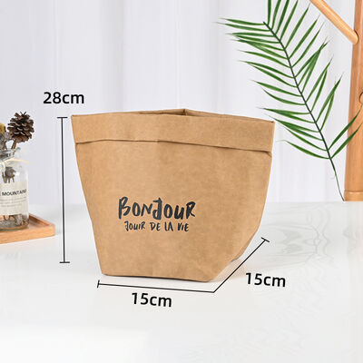 Manufacturer Wholesale Nordic-Style Washable Kraft Paper Bags Water-Resistant Tear-Proof Refrigerator Storage Bags Reusable