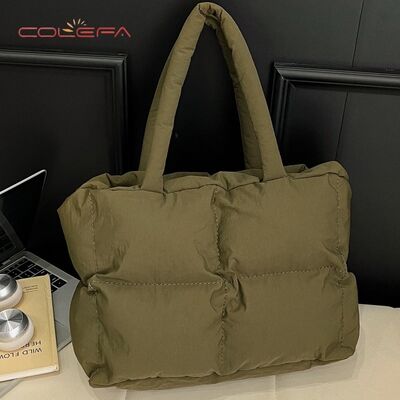 Nylon Cotton-Filled Down Shoulder Bag Niche 2026 New Arrival Fall/Winter Large Capacity Pillow Bag Commuting Underarm Tote Bag
