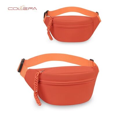 Nylon Casual Minimalist Chest Bag Orange Trendy 2026 New Style Sports Waist Bag Unisex Commuting Outing Versatile Shoulder Bag