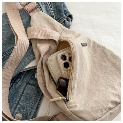 Nylon Triangle-Shaped Chest Waist Bag Fashion Sports 2026 Lightweight Women's Bag New Korean Style Single-Strap Crossbody Bag
