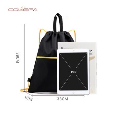Oxford Portable Drawstring Backpack Waterproof Drawstring Pouch Unisex Sports Fitness Bag Large Capacity Travel Backpack Logo