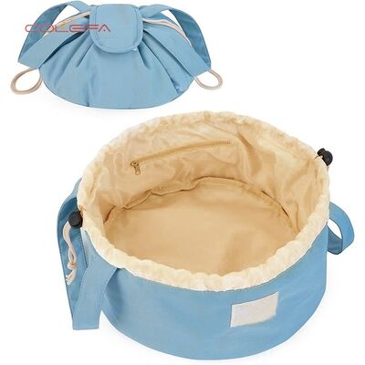 New Arrival Large Capacity Portable Polyester Drawstring Cosmetic Bag Travel Toiletry Pouch Fashion Makeup Brush Organizer