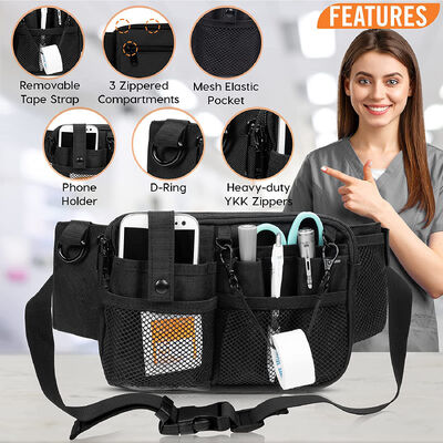 Oxford Waterproof Nurse Waist Bag Tool Kit Multi-Pocket Medical Supplies for Healthcare Workers Doctor's Work Waist Bag