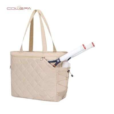 New Polyester Multi-Functional Tennis Tote Bag with Shoe Compartment Extra-Large Quilted Pickleball Bag Universal Sports Bag