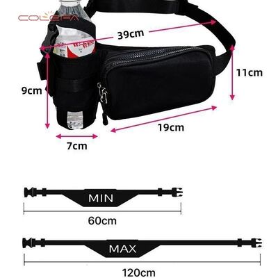2026 Hot-Selling Custom Oxford Running Water Bottle Waist Bag Large Capacity Storage with Easy-Access Opening Reflective Design