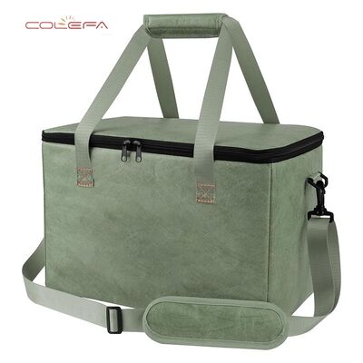 Factory Direct DuPont/Tyvek Paper BBQ Insulated Bag with Zipper Opening Large Capacity Meat Beverage Storage Insulated Bag