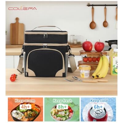 Hot-selling Insulated Lunch Bag Oxford Made Thickened Double-Layer Minimalist Outdoor Crossbody Ice Bag Handheld Lunch Box Bags