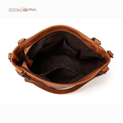 Colefa 2026 New Fall/Winter Women's Tote Bag European & American Fashion PU Leather Trendy Casual Women's Shoulder Crossbody Bag