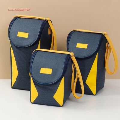 Lunch Bag with Curved Wide Opening Insulated Carrier for Commuting Oxford Thickened Insulated Bag Students' Lunch Box Wholesale