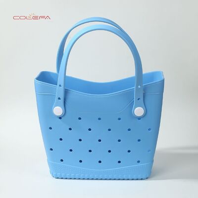 Factory Direct New Arrival EVA Tote Bag European & American Style Outdoor Beach Bag DIY Creative Punch Hole Tote Large Capacity