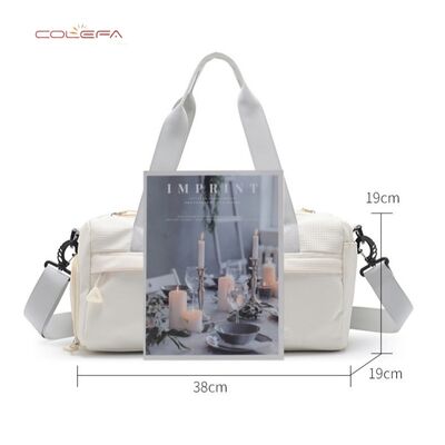 New Yoga Fitness Bag Nylon Waterproof Fabric Wet/Dry Separation Design Large Capacity Sports Training Bag Casual Short Trip Bag