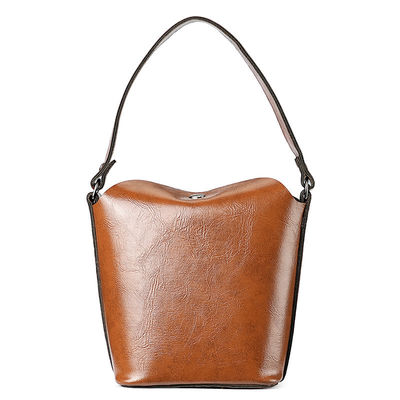 Retro Versatile Soft Leather Exquisite Cute Coin Purse Card Holder Women's Vegetable-Tanned Cowhide Mini Bucket Wallet