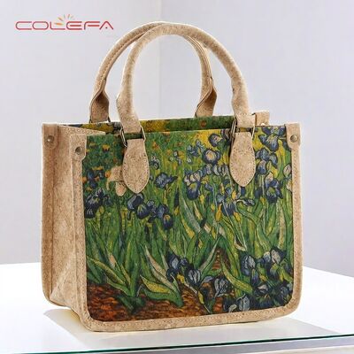 Custom Cork Tote Bag for Women Portuguese Bark Handbag Multi-Purpose Daily Casual 2026 New Handheld Eco-Friendly Style