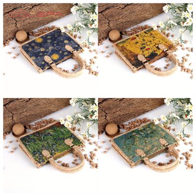 Custom Cork Tote Bag for Women Portuguese Bark Handbag Multi-Purpose Daily Casual 2026 New Handheld Eco-Friendly Style