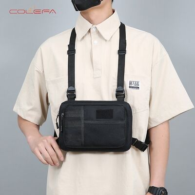 Custom Oxford Outdoor Sports Chest Bag Men's Vest Bag Multi-Functional Large Capacity Camo Trendy Casual Vest Chest Bags