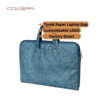 New Creative Lake Blue Colored DuPont Paper Laptop Bag Washable Tyvek Paper Laptop Case Customizable Logo Available Wholesale
