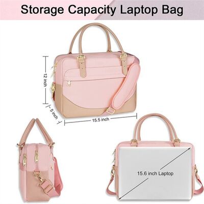 Custom Wholesale Oxford Fabric Women's Pink Multifunctional Travel Bags Waterproof Laptop-Friendly Briefcase with Custom Logo
