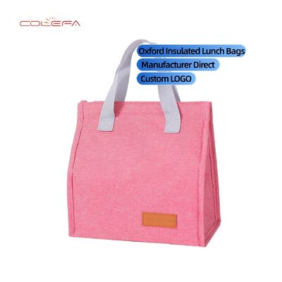 두꺼운 알루미늄 호일 도시락 가방 단열 옥스포드 제작 휴대용 도시락 가방 캐리어 방수 다기능 통근 가방