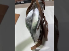 지속가능한 에코 배그백 생분해성 금 은 재사용성 세척 가능한 크래프트 종이 배낭