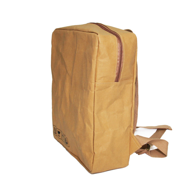 나르는 빨 수 있는 종이 책가방 단순한 설계 브라운 Kraft 종이 책가방